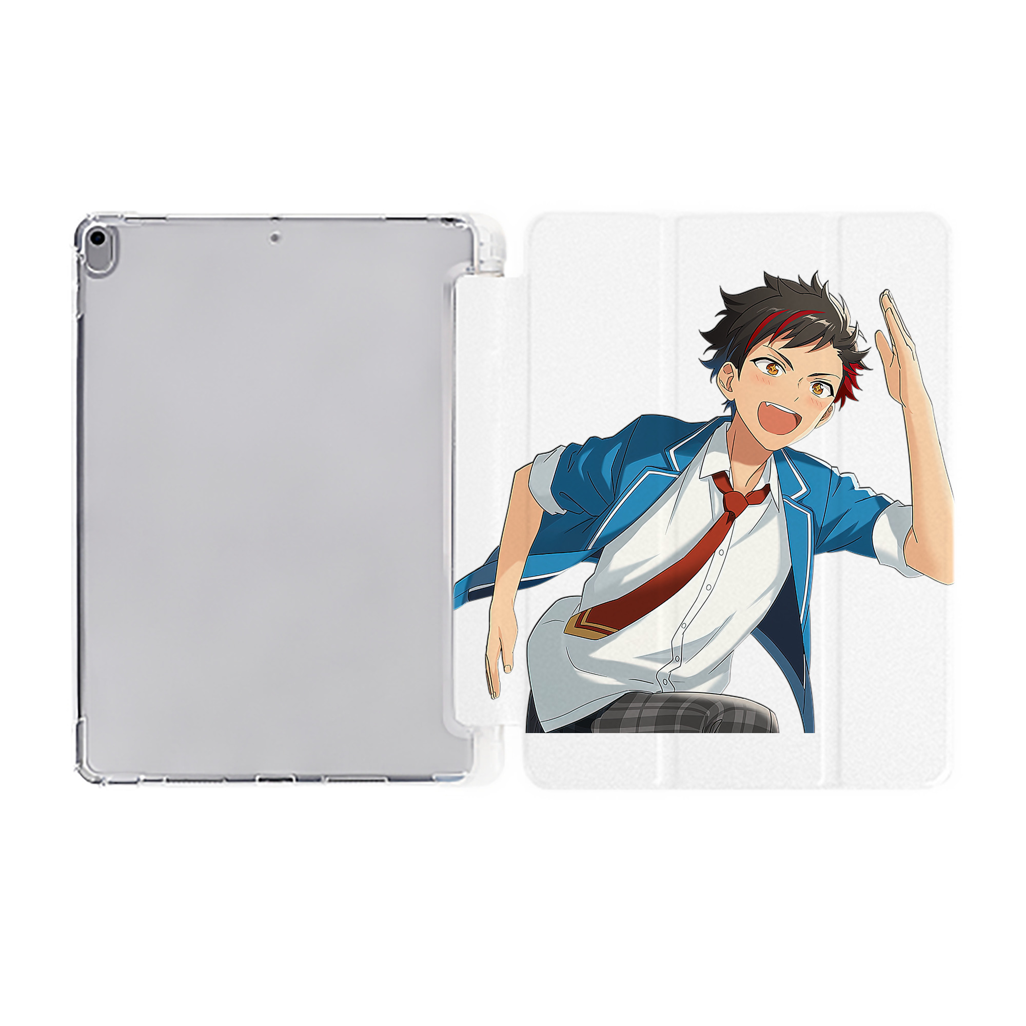 （画像用） あんさんぶるスターズ! Ensemble Stars IPad ケース ペン収納付き 三つ折りスタンド PUレザー×シリコン 対応機種9.5/10.5/10.9インチ